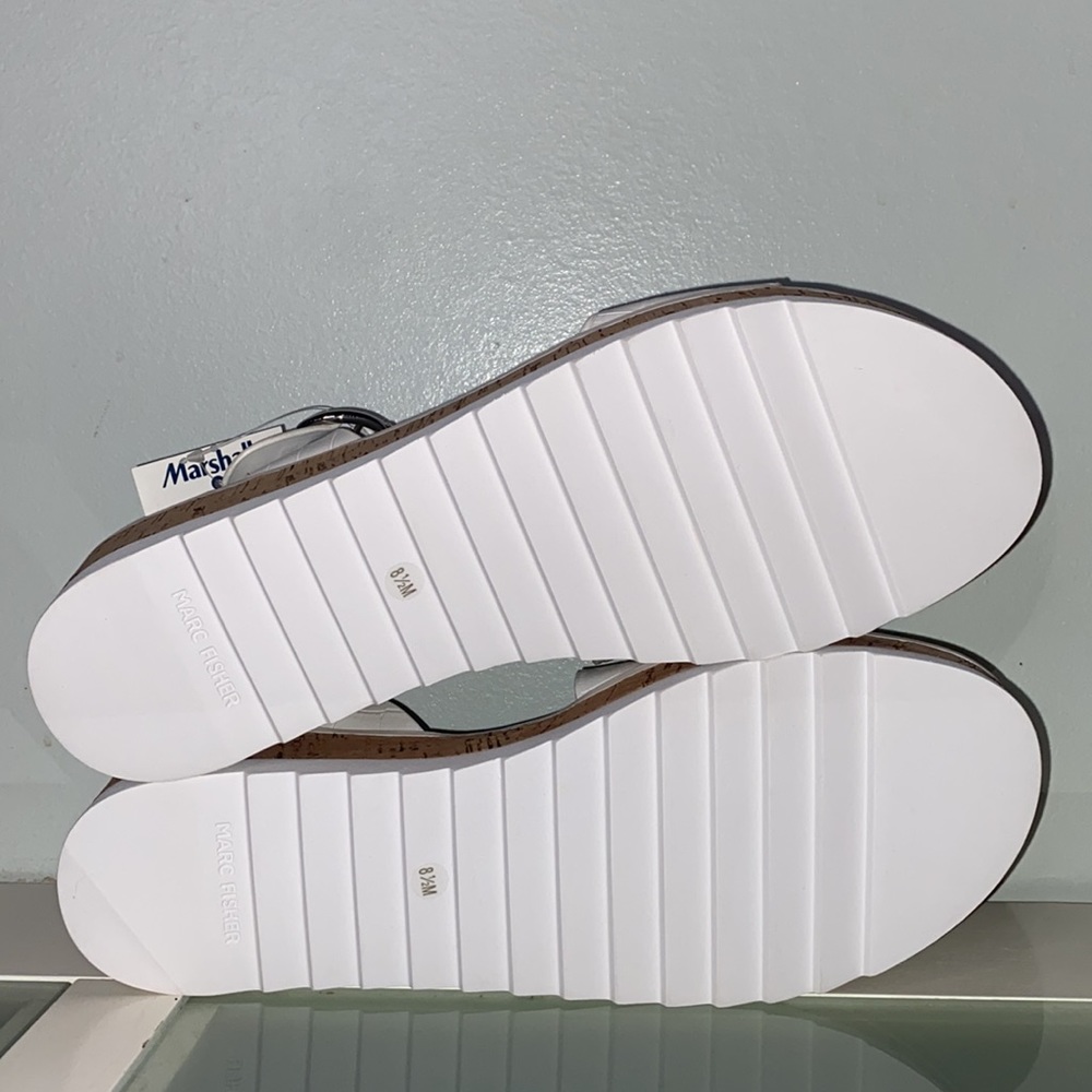 MARC FISHER GILMA2 White Croc Print Cork Wedge SANDAL-Women’s Sz 8.5-NWT! - Picture 12 of 13